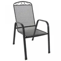 Scaun de grădină Villager MELFI Metal / Metal / Gray 